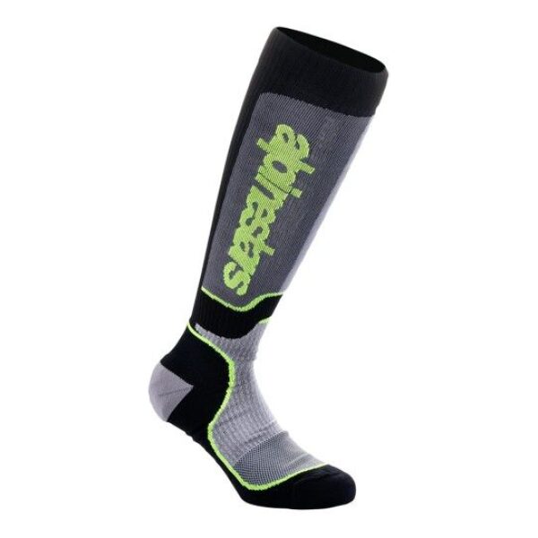 Meias Alpinestars MX PLUS Blk/Grey/Yel
