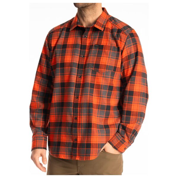 Camisa KLIM Cottonwood Midweight Flannel Fiery Red/Black