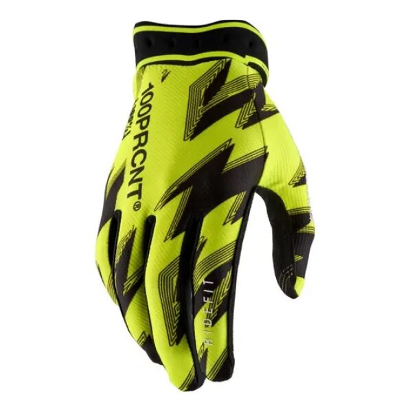 Luvas 100% RIDEFIT Flo Yellow/Black