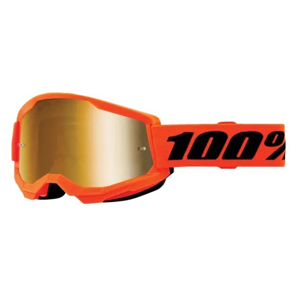 Oculos 100% STRATA Kids Orange - Mirror Gold Lens