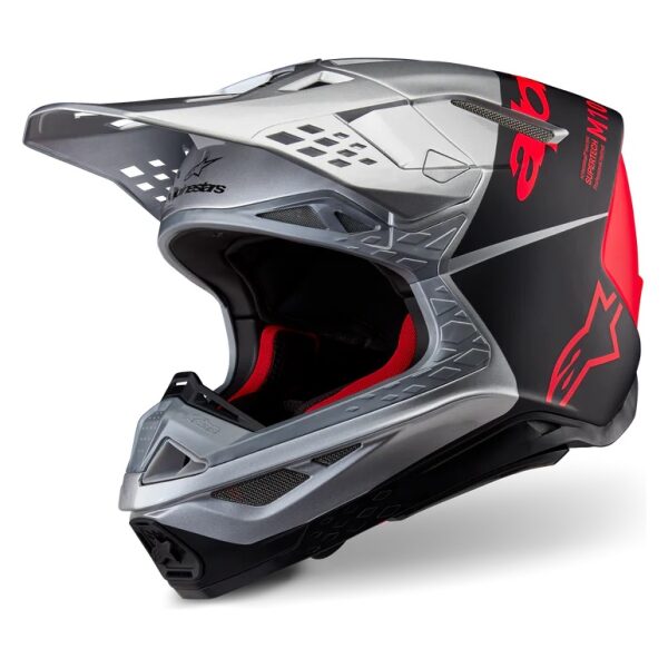 Capacete Alpinestars S-M10 FLOOD Gray/Blk/Fluo Orange